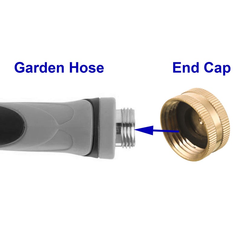 M MINGLE Garden Hose Female End Cap  Brass Spigot Cap  3/4 Inch  4-Pack with Extra 12 Washers - Image 3